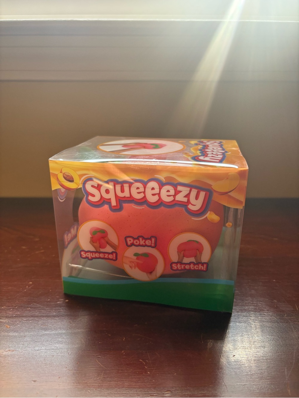Pink PEACH SQUEEZE Stress Toy for Kids - Brand New